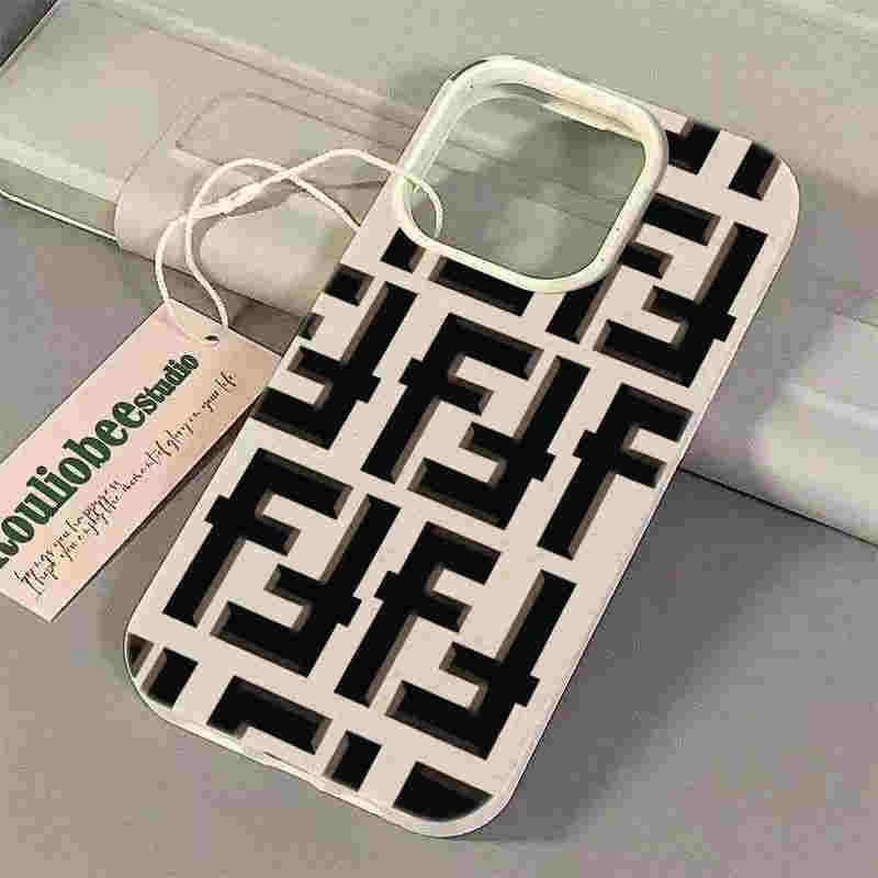 GRY155 Fendi  Burberry   iPhone 15 phone case